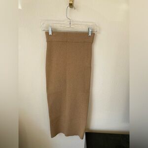 Victor Glemaud Tan Pencil Skirt
